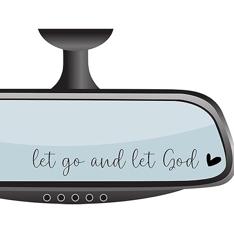 4 xLet Go and Let God Rear View Mirror Sticker,Rearview Mirror Decal,Car Accessorie...
