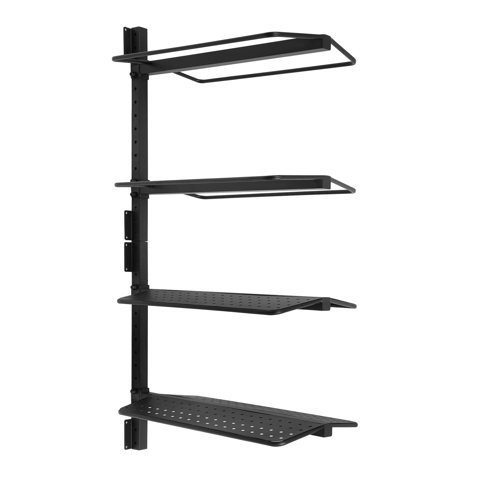 Zivisamt 4 Tier Saddle Rack Wall Mount, Saddle Stand Supports to 220Lb for Horse Tack Room Stable Barn Farm Organization