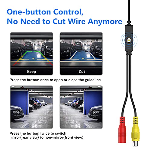 Backup Camera for Car, Esky Mini HD Color CMOS 170° Wide View Car Rear-view Camera with Night Vision, Waterproof Parking Camera Side/Front View Reversing Camera for Truck, Car, Travel Trailer SUV