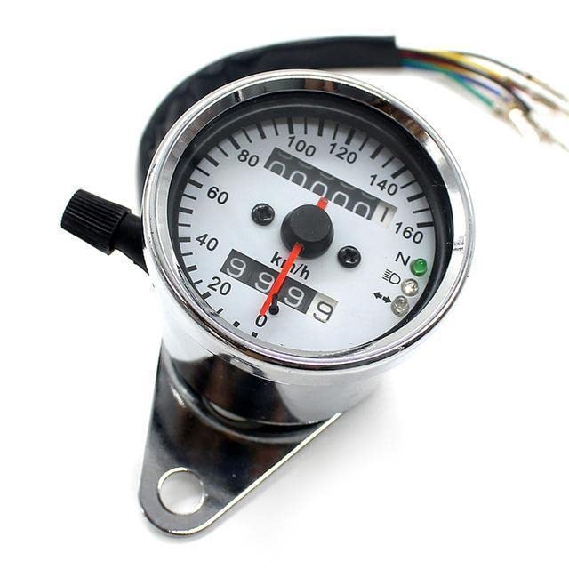 Amazon.co.jp: VISPREA スピードメーター 機械式 12V 160km/h バイク用