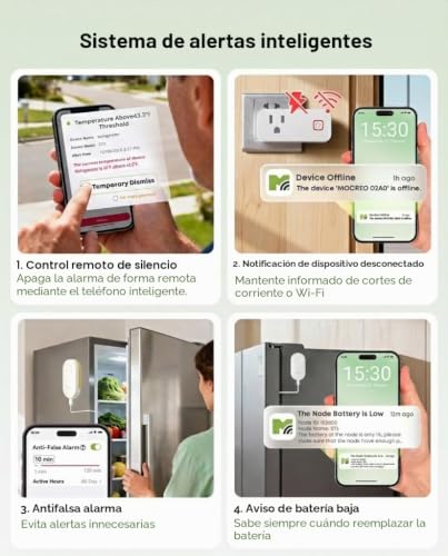 Termómetro WiFi MOCREO ST5 para controlar el congelador de casa 5