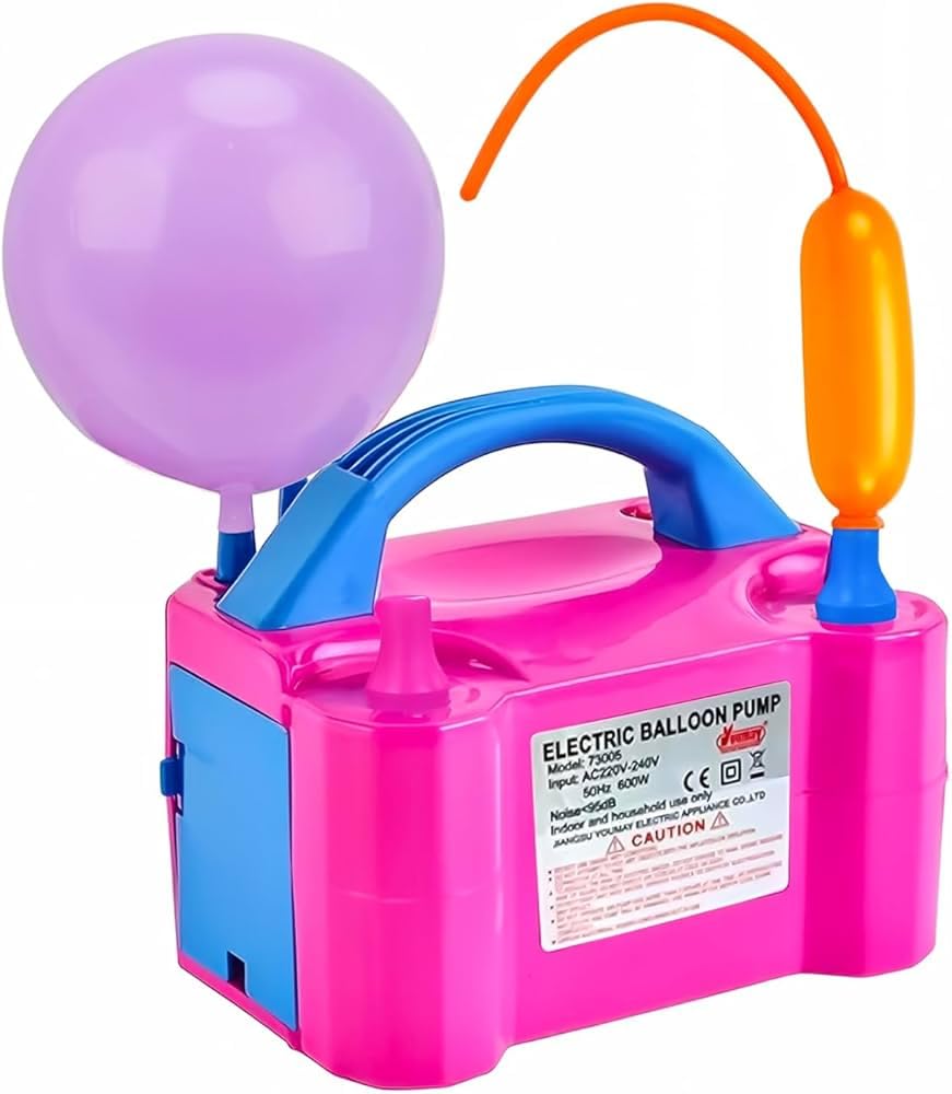 MADDKIT - 220V 600W Dual Nozzle Electric Air Balloon Pump Machine - Pack of 1 Balloon Pump Machine | Balloon Blower Machine | Balloon Pumper | Balloon Inflator Pump Electric (Pink)-image-10