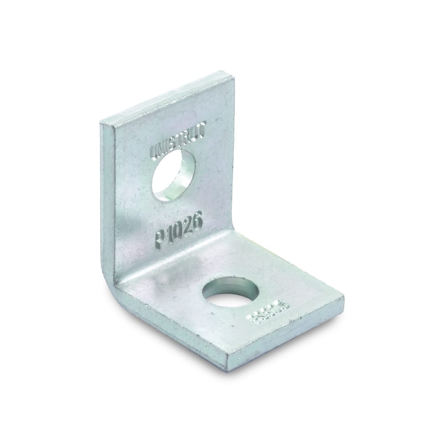 Unistrut P1026EG Electrogalvanized 1/4 Inch Steel 2 Hole 90 Degree Corner Angle Fitting