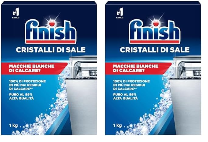 Finish Cristalli di Sale, 1 kg (Confezione da 2)
