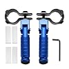 M8 Motorcycle Foldable Foot Pegs Front and Rear Non-Slip Footrest 90 Degree Fixed Foldable Blue