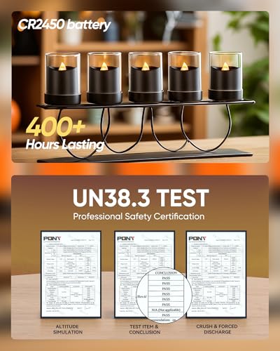 Image of Homemory 12Pack 400+Hour Remote Control Flameless Candles, 2 /4 /6 /8H Timer Led Votive Candles, Battery Operated Tea Lights for Wedding Table Centerpiece, Holidays, Halloween Pumpkins-Black Base