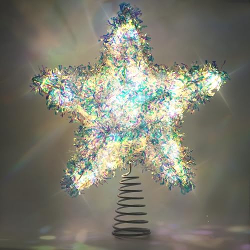 LAWOHO Christbaumspitze Tinselstern, Exquisite Weihnachtsdekoration,...