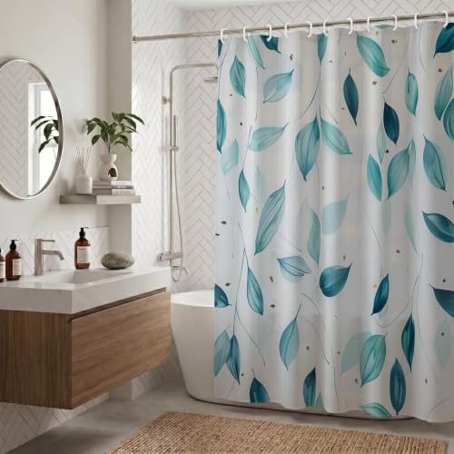 Rideau de douche tissu polyester imperméable 130x170cm lavable