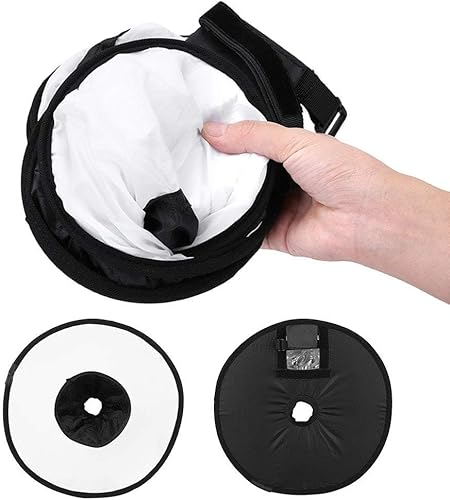 Difusor Softbox, 16.5x6.3 in Anillo Plegable Speedlite Flash Difusor Macro Disparo Redondo Softbox con Bolsa de Almacenamiento para Cámara Flash Luz