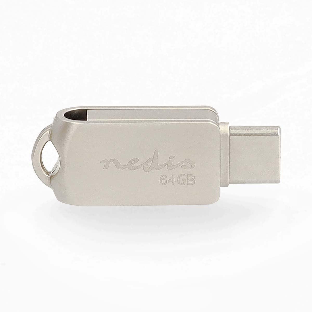 Nedis Unità flash - 64 GB - USB-A/USB-C - Velocità di lettura: 90 MB/s - Velocità di scrittura: 20 MB/s