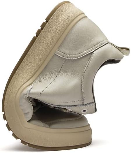 Casual Shoes New Versatile Soft Cowhide High Top Board Shoes for Men, Lightweight and Breathable Soft Soled Sports Shoes - Image 6