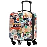 Flight Knight Valise De Transport - Port USB A 8 Roues Lock - Bagages Rigides Anti-Fissure Approuves pour Easyjet, Jet2, Ba