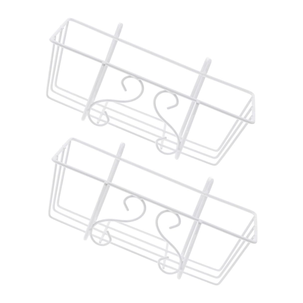Lurrose 2 Stück Teiliges Balkon Pflanzenhalter aus Robustem Eisen Hängender Blumenkastenhalter für Geländer Wetterfester Outdoor Pflanzentopf Halter Einfach Montierbar für Balkon und