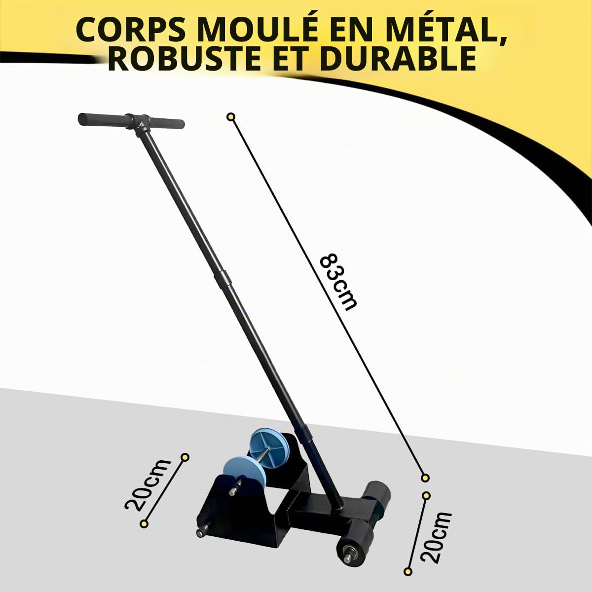Applicateur de Ruban Adhésif de Sol, Machine de Marquage de Ruban à Poussée Manuelle, Utilisé pour le Marquage au Sol, La Protection de Décoration et La Pose, Applicateur de Ruban de Sol en Métal