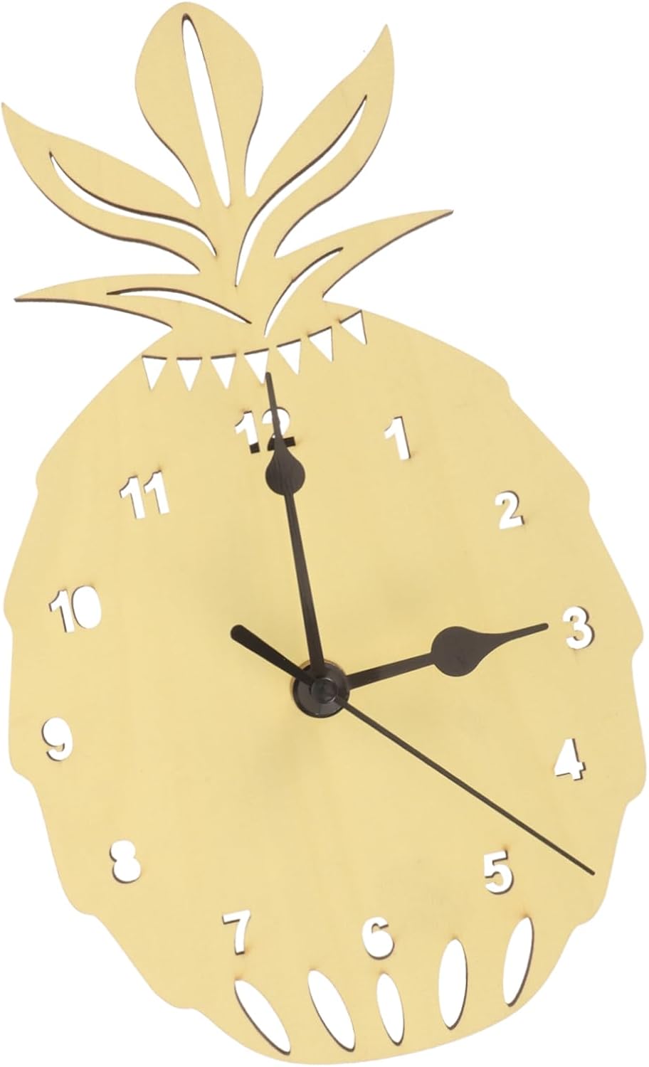 VILLCASE Pineapple Silent Movement Wooden Clock Wall for Bedroom Decor