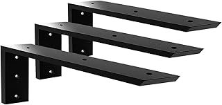 Countertop Support Bracket 16 Inch 3 Pack Countertop Bracket for Granite 3/8" Thick 16"x6"x2.5" Heavy Duty L Brackets Shelf Brackets Metal Corbels for Quartz/Granite/Wood/Concret/ Laminate Countertops
