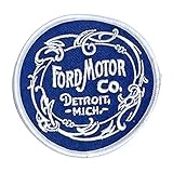 Ford Vintage 1903 Logo Patch – 3” Embroidered Emblem with Heat Seal - Officially Licensed Ford Merchandise