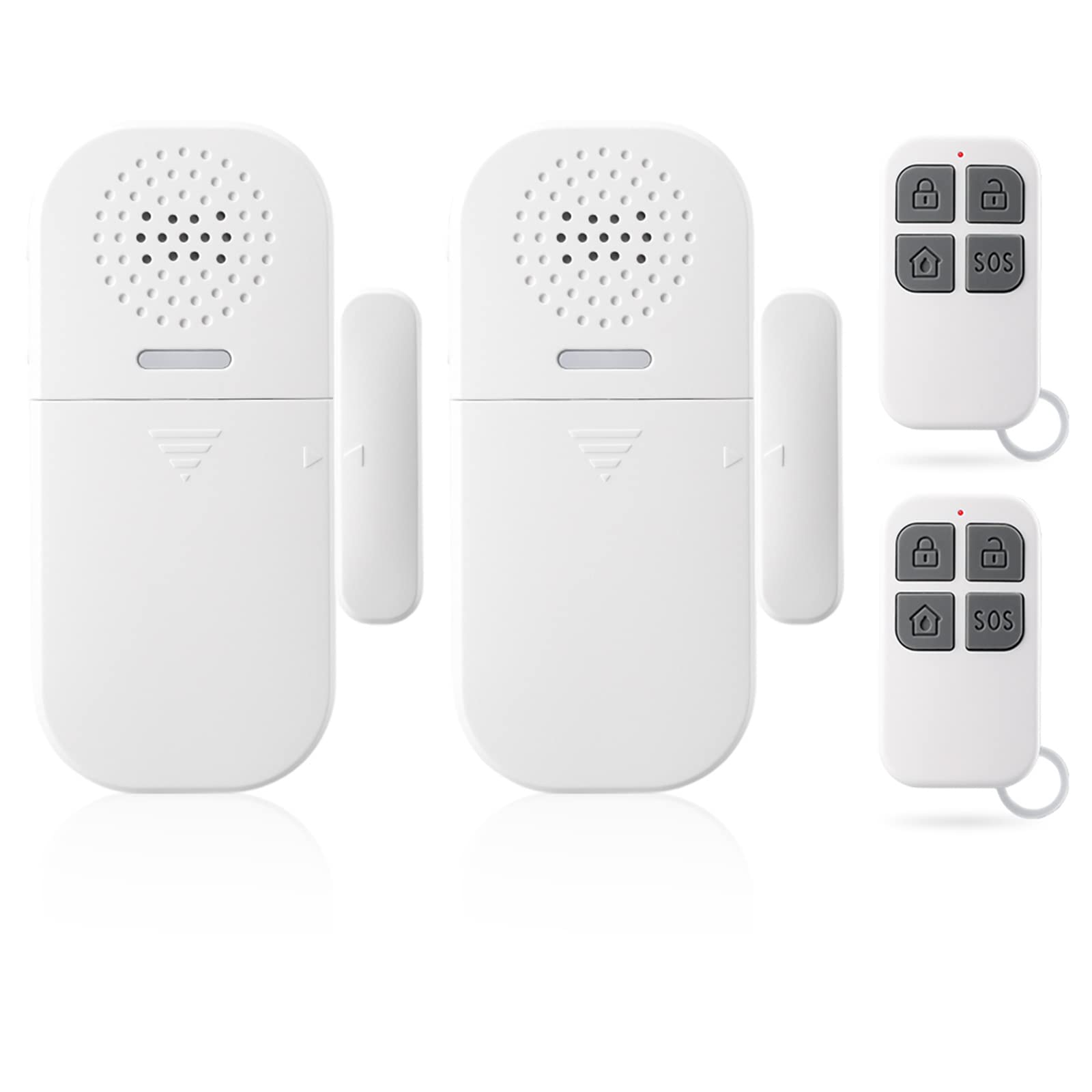 Sistema De Alarma De Seguridad, 130DB Inalámbrico Puerta Ventana Entrada Seguridad Sensor Antirrobo Alarma PIR Magnético Smart Home Garaje Sistema Control Remoto Led,B