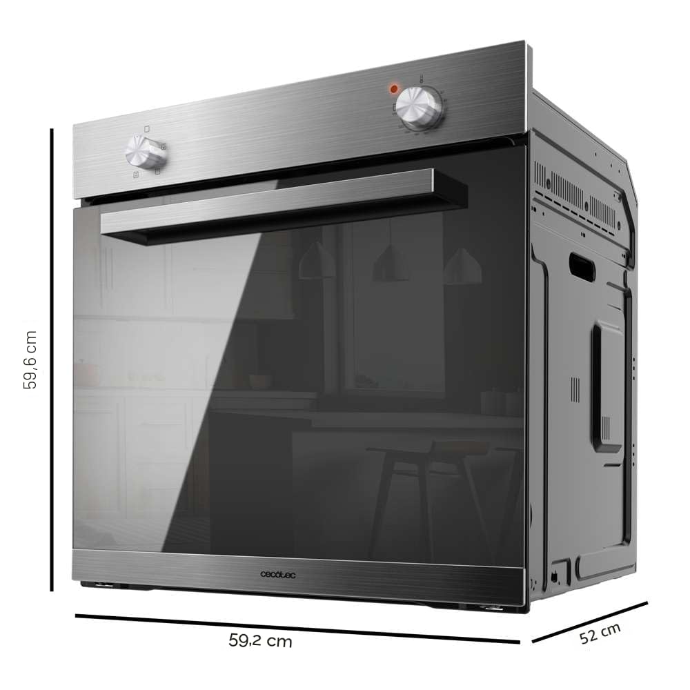 Cecotec Bolero Hexa C126000 Mirror A Four Encastrable 2800W 77L 4 Fonctions Steam Assist Steam EasyClean Triple Vitrage Classe A