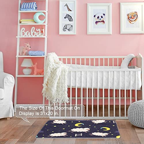 Paillasson mouton mignon lavable en machine pour entrée et couloir
