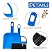 WishLotus Mini Dustpan and Brush Set, Portable Exquisite Pet Waste Cleaning Kit, Hamster Sand Scooper Cage Cleaning Tool for Small Pets Guinea Pigs Hedgehogs Hamsters Chinchillas Rabbits (Dark Blue)