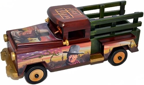 The Hamilton Collection The Duke's American Highway On the Road with J-Wayne Wood Truck Sculpture Collection 10 pulgadas