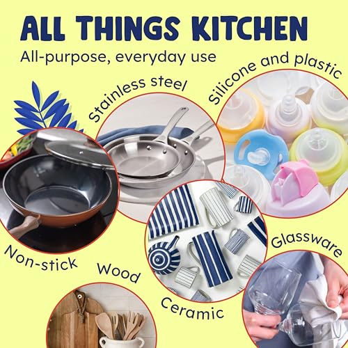 Image of Originally Yellow USA Made Lemon Dish Soap | Hypoallergenic Dish Wash | Bulk 3 Pack