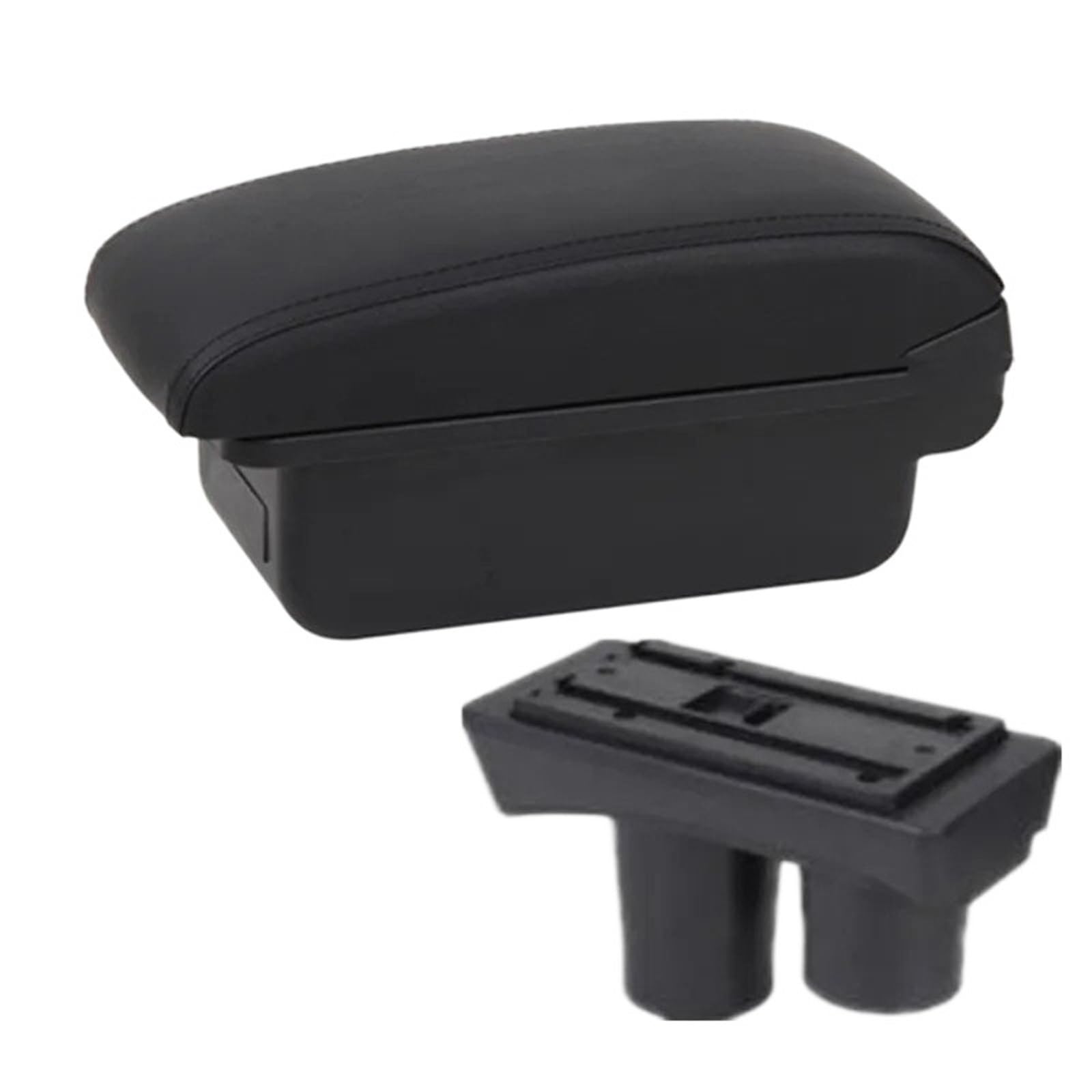 NOKRGQW Car Armrest Box For Citroen C2 For C3 Car Armrest Box Center Storage Retrofit Part Accessories(A2 black line No USB)