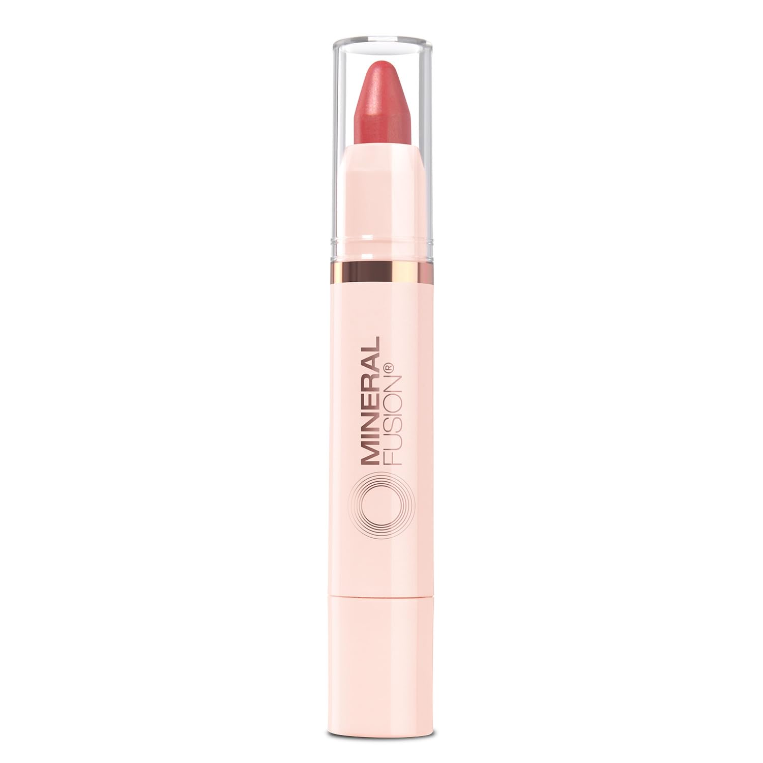 Mineral FusionNEW Sheer Moisture Lip Tint, Buildable Lip Color, Hydrating Lip Balm with Jojoba Oil, Shea Butter & More, Hydrates & Nourishes, FD&C Dye-Free & Hypoallergenic, Confident, Melon Pink
