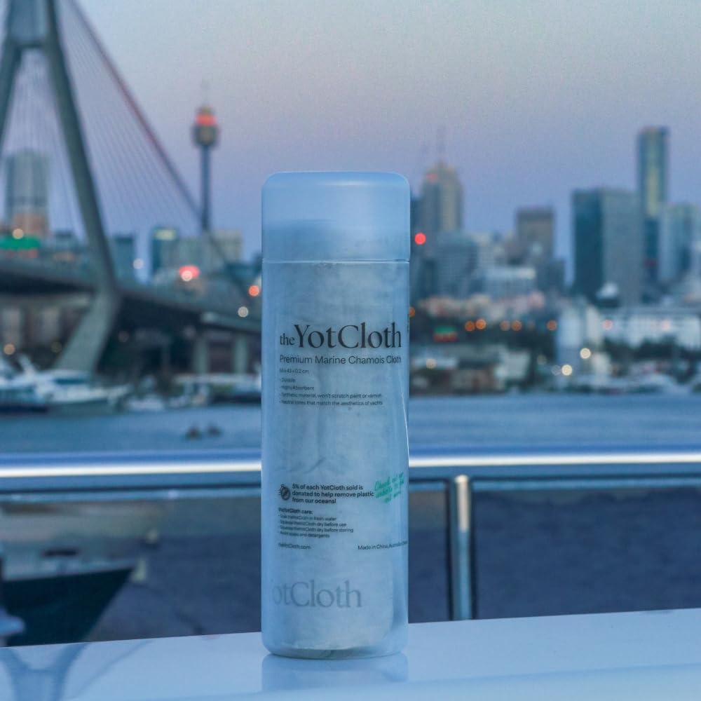 YotCloth Shammy Cloth for Car & Boat Drying 25x16 - Super Absorbent, Reduces Spots, Scratch Free, Reusable, Light Gray