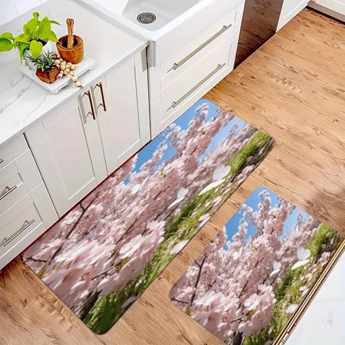 Alfombrillas de cocina cómodas Mariposas Chase The Spring Light para un hogar acogedor 3
