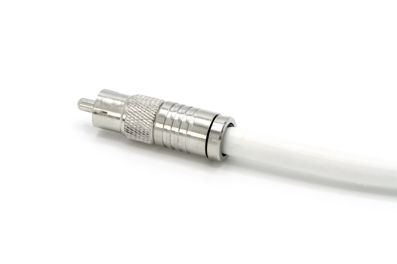 Cable de audio digital: Conexiones de cable coaxial con conectores RCA digital, 75 ohmios – coaxial, fabricado en el Estados Unidos: Subwoofer Cable – (S/PDIF) blanco RCA Cable, 75 pies