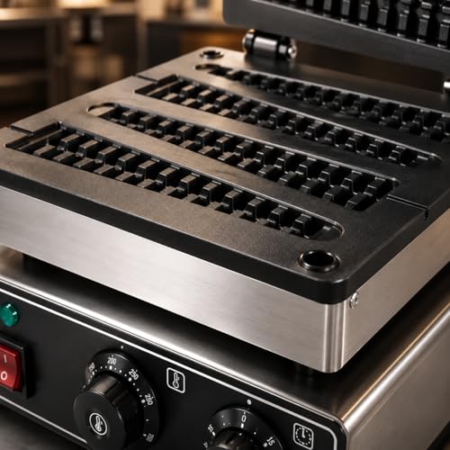 Image of Lolly Stick Waffle Machine, Commercial Electric Waffle Pop Maker, Non-Stick Stick Waffle Baker for Cafe Bakery Restaurant