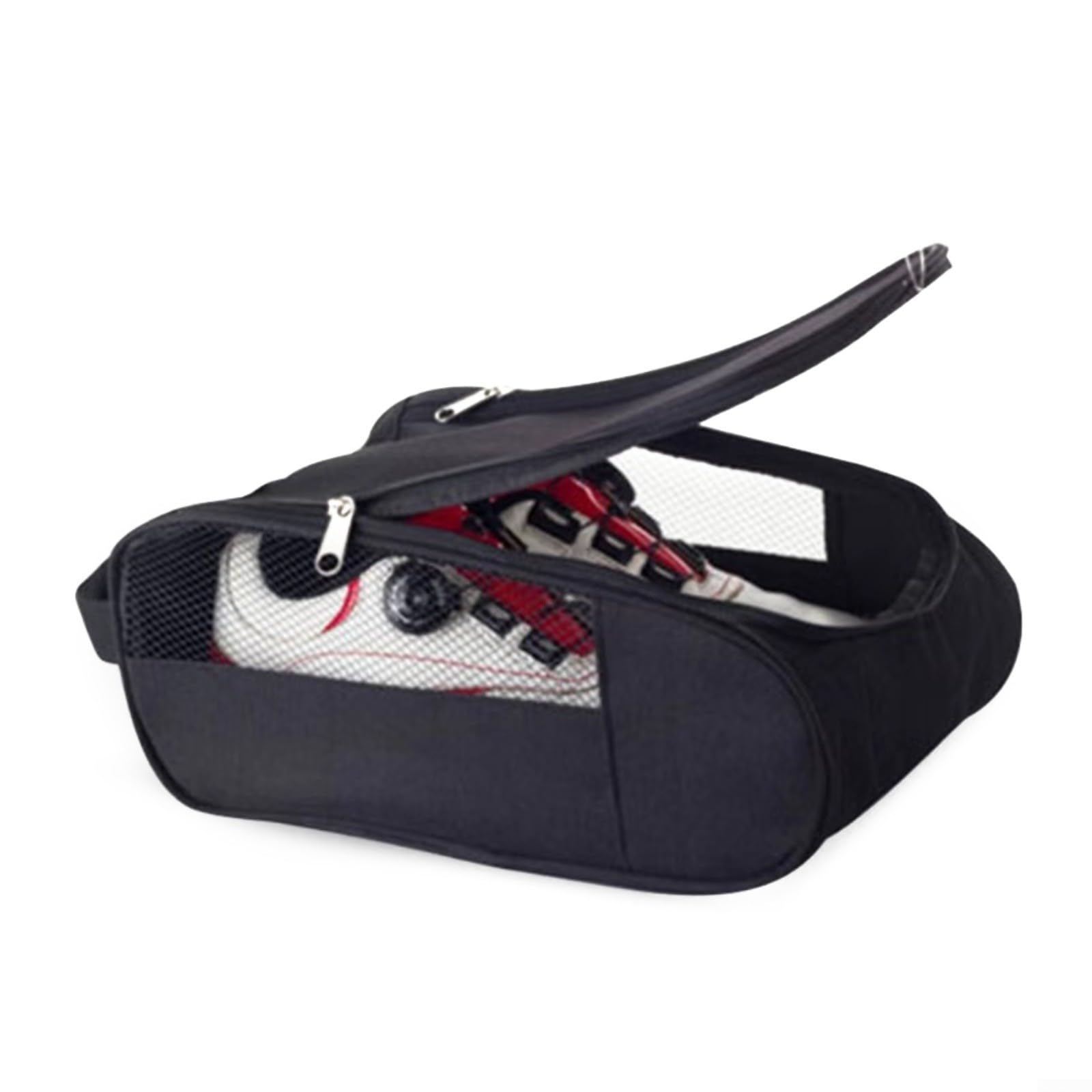 Bolsa de zapatos de golf, impermeable, bolsa de viaje para botas deportivas, para fútbol, críquet, rugby, golf, viajes al aire libre, con ventilación transpirable (negro)