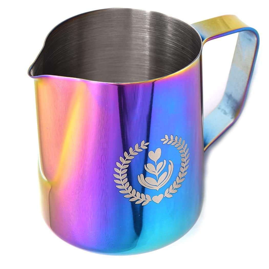 Bricco Latte In Acciaio Inox 350 Ml - Per Cappuccino E Latte Art - Punta Precisione