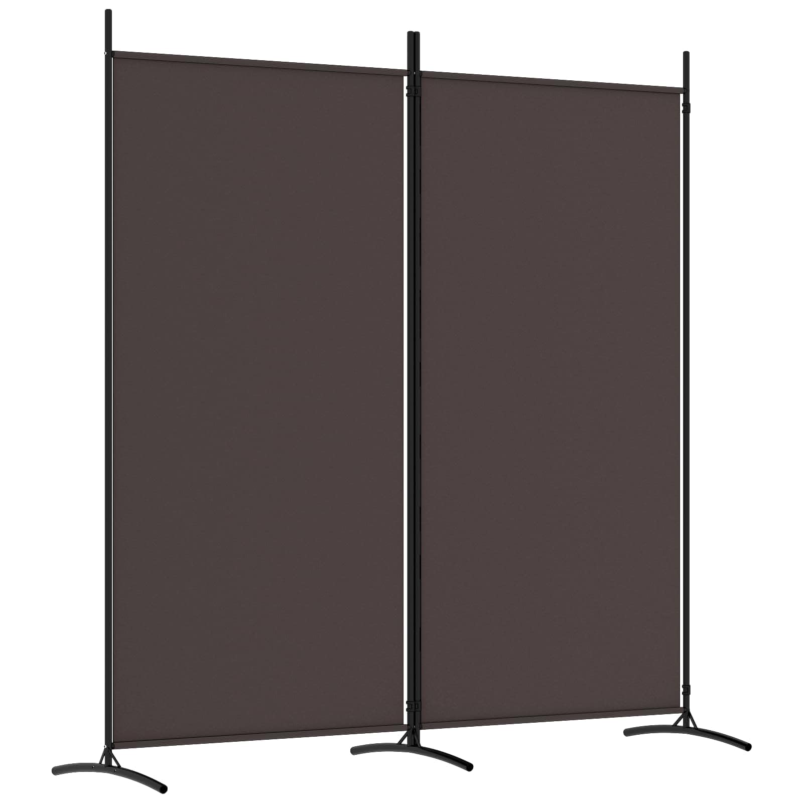 Parawan z 2 panelami 175x180 cm materiał brązowy