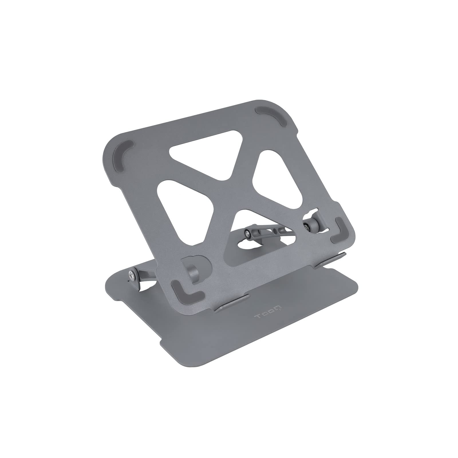 TOOQ TQLRS0012-AL-G - Soporte Elevador de Aluminio Ajustable Ergonómico para Portátiles, Color Gris