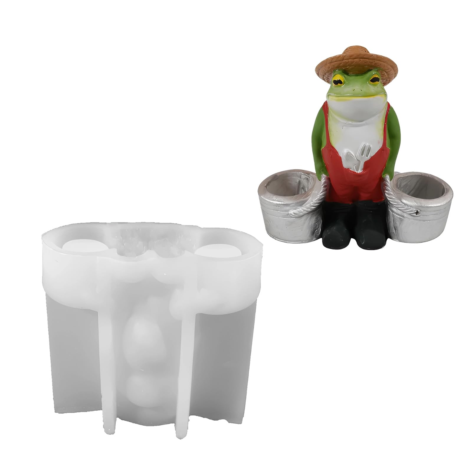 hogtnd Handmade Sitting Frog Candle Making Molds Durability Funny Animal Figure Craft Home Decor Gift Candle Holder