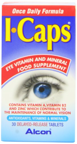 I-Caps Lutein and Zeaxanthin Dietary Supplement for Healthy Eyes 30 Tablets