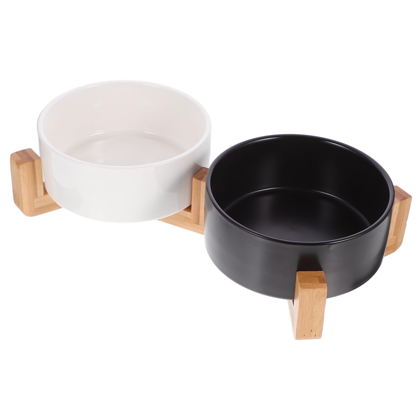 YARNOW 1 Juego Cuenco para Mascotas comedero con Soporte contenedor de Agua para Mascotas Cuencos para Gatos Comida de Perro comedero para Cachorros de cerámica para Cachorros