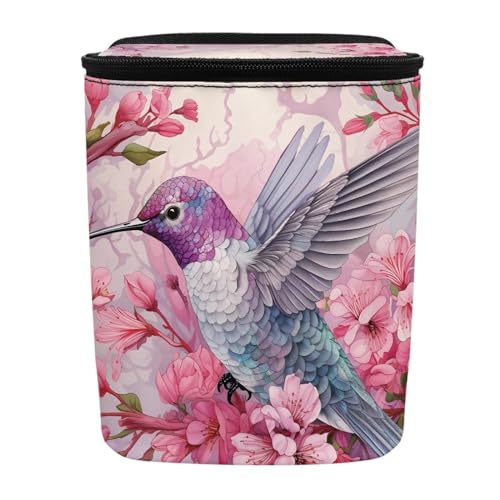 Image of Mini Car Trash Bag Bin Hanging,Hummingbird Vehicle Garbage Bin with Lid,Durable Foldable Car Trash Can Waste Bag for Front Back Seats /Console