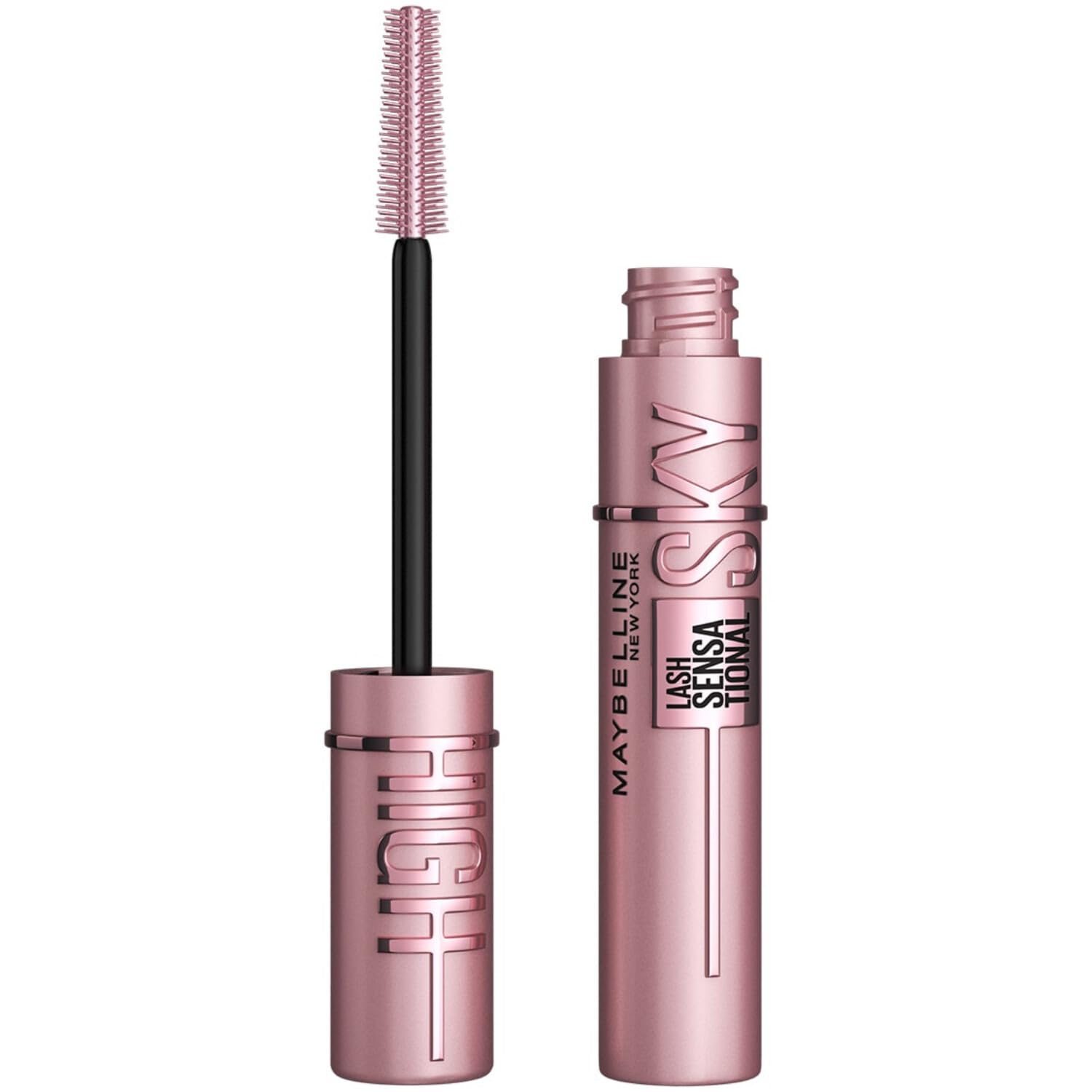 Maybelline Mascara, Lash Sensational Sky High Volumizing & Thickening, Eyelash Lengthening, Flake-Free Formula, Washable Mascara Infused with Bamboo Extract, Full Volume Mascara, Colour: Black
