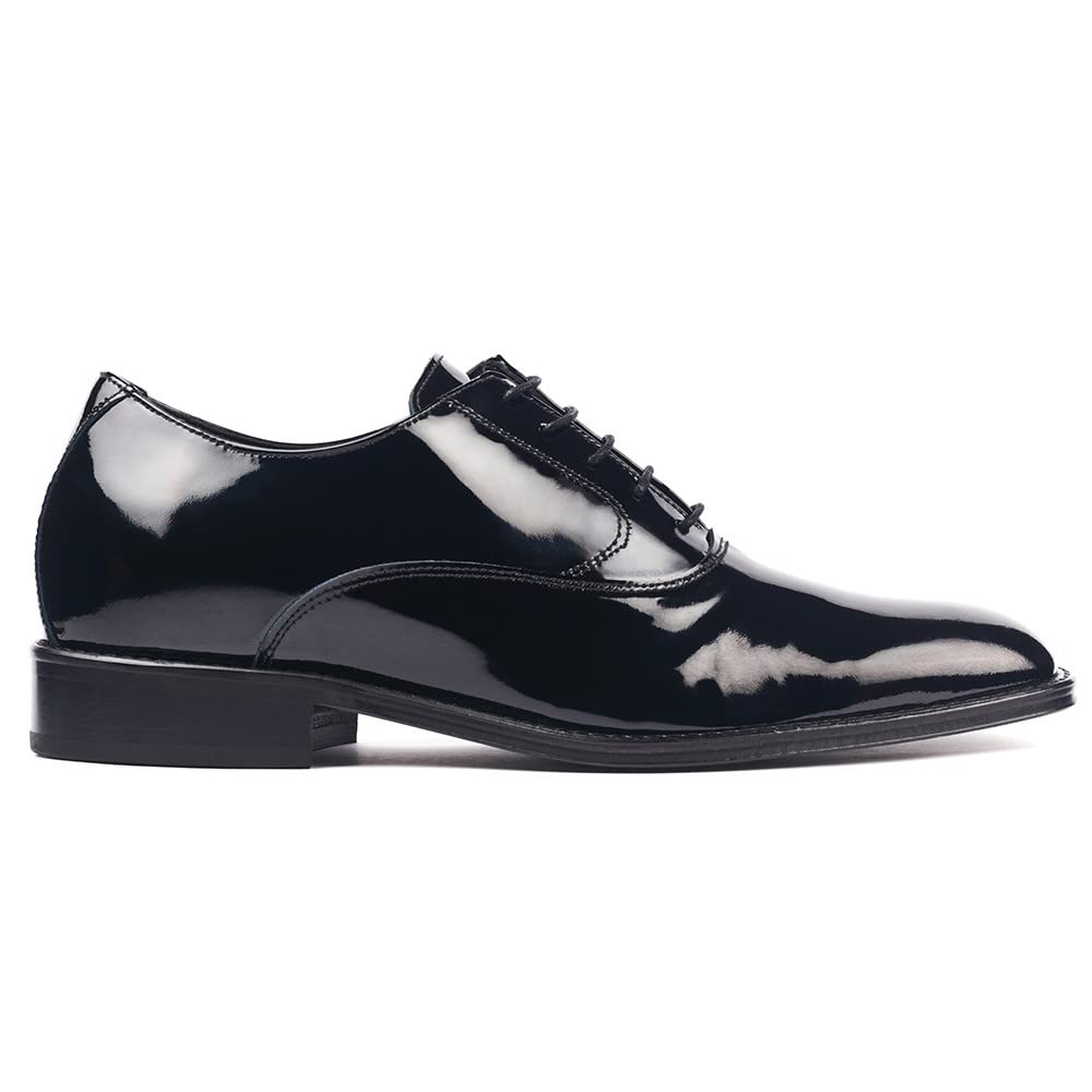 MASALTOS Zapatos de Hombre con Alzas Que Aumentan Altura hasta 7 cm. Fabricados en Piel. Modelo Charol