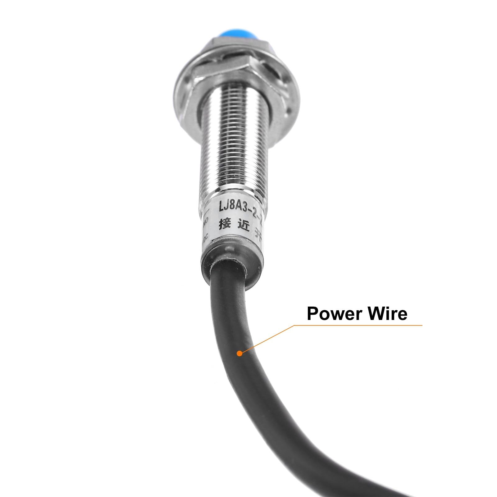 QUARKZMAN M8 Annäherungssensor Induktiver Näherungsschalter NO Normalerweise Offen PNP 2mm Erkennungsabstand DC 6-36V LJ8A3-2-Z/BY 3.9ft 5Stk