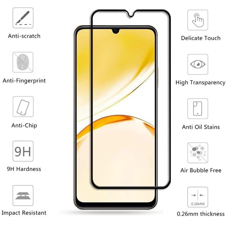 Image of HD Tempered Glass Screen Protector Compatible For Realme Narzo N53, Narzo C53 With Edge To Edge Coverage And Easy Installation Kit