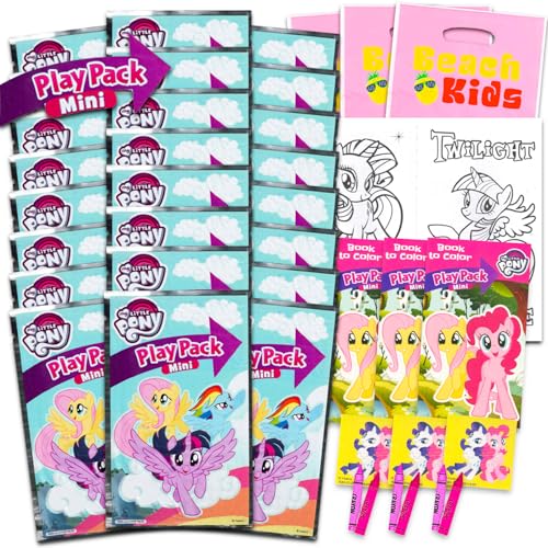 24 Mini Cadeaux My Little Pony avec Coloriages et Autocollants pour Anniversaire Enfant