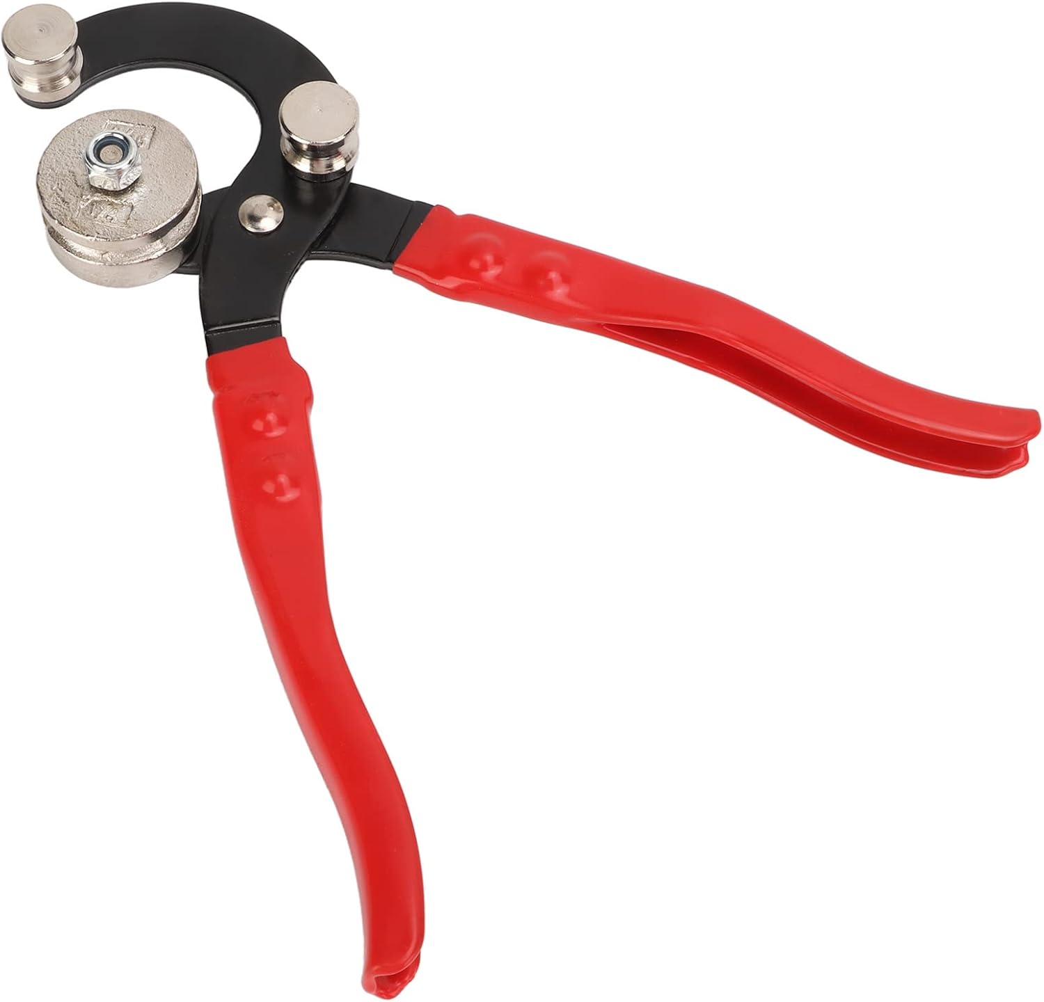 4 in 1 Tube Bending Plier, Brake Line Bending Tool for 1/4in 5/16in 3/16in 3/8in Tubing, 90° Bendable Alloy Steel Brake Tube Bender with Dual Size Adapters for Copper Aluminum Stee