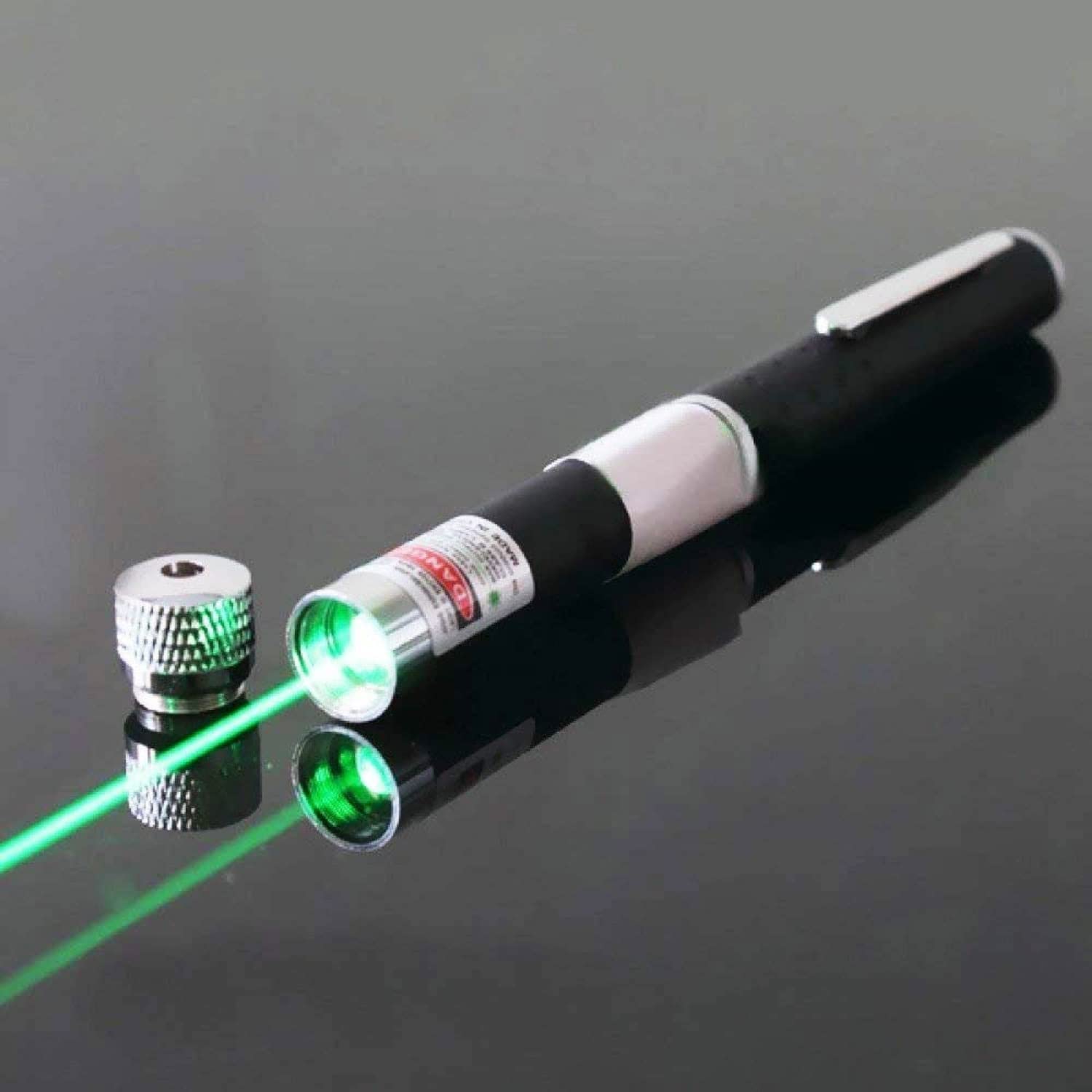 Green Multipurpose Laser Light Disco Pointer Pen Laser Beam with Adjustable Antenna Cap to Change Project Design for Presentation (Green-1FF)