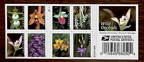 Wild Orchids Flowers Book Of 20 Current First Class Postage Stamps Scott 5444 #TOP1
