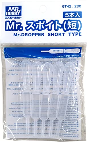 GSI Creos GT42 G Tool Mr. Eyedropper (Short), 5 Pieces, Hobby Tool